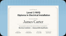 18th Edition Wiring Regulations certificate