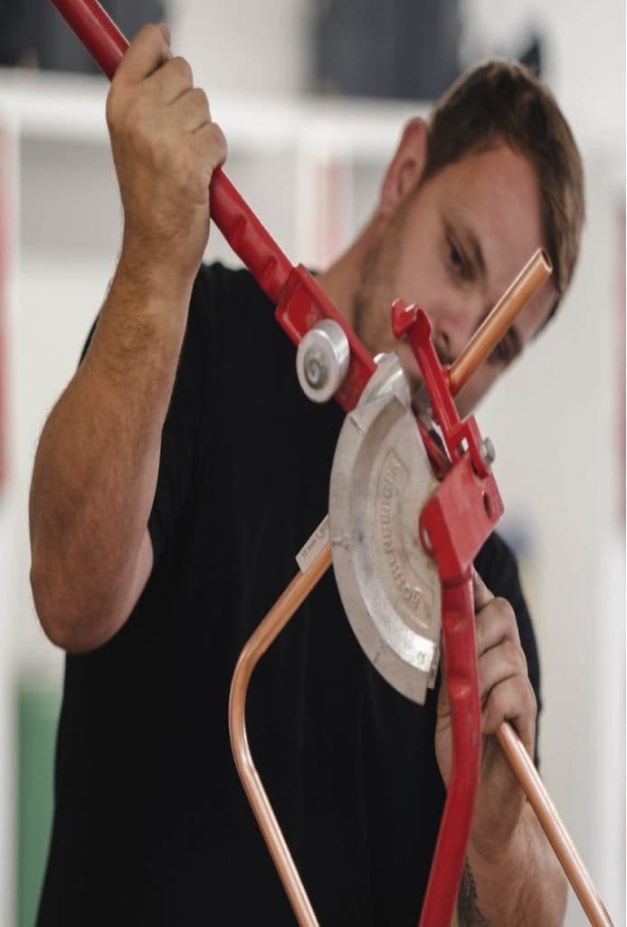 Plumber at work